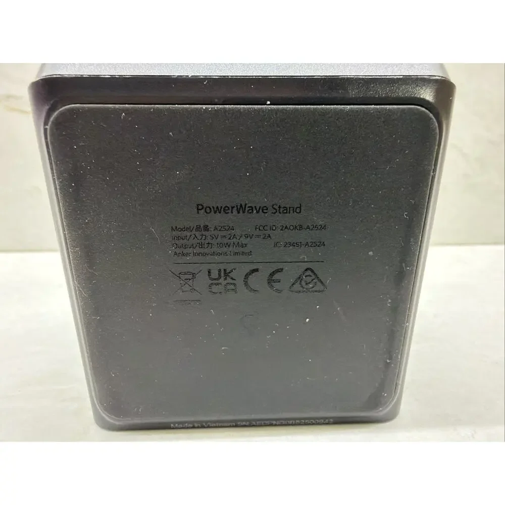 2 ANKER PowerWave Stand A2524 Wireless Phone Charger Stand Dock includes cables